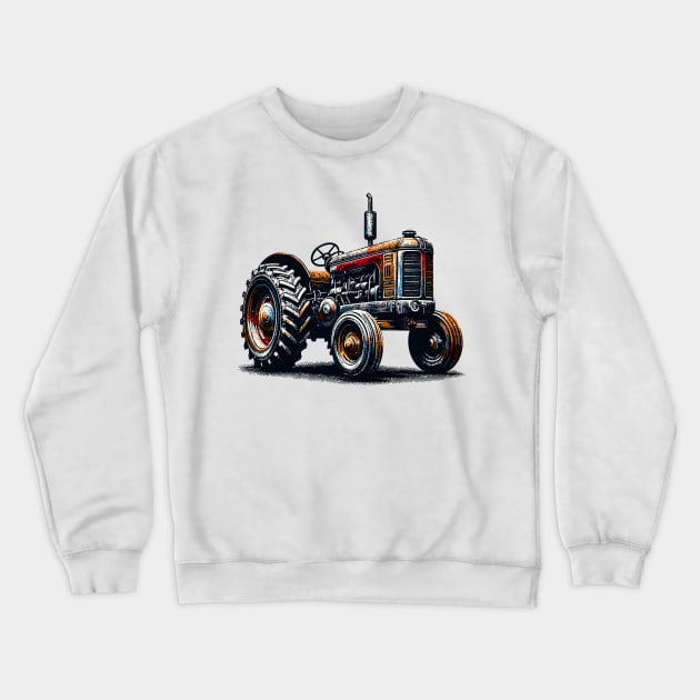 Tractor Crewneck Sweatshirt by Vehicles-Art